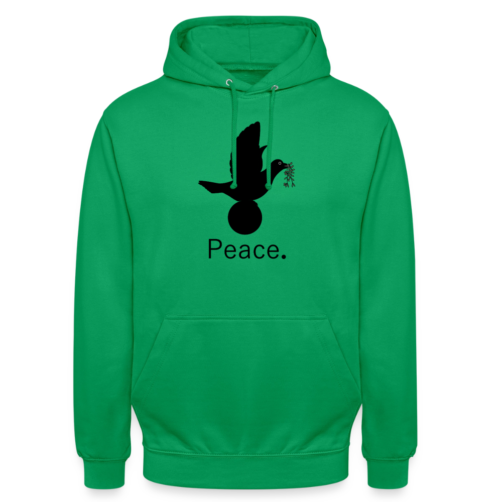 Sweat-shirt à capuche unisexe Peace noir Lusoquot - vert