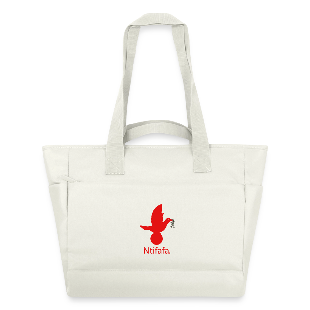 Sac matelassé déperlant Ntifafa rouge - Lusoquot - blanc nature
