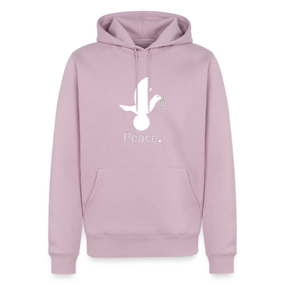 Sweat-shirt à capuche Premium pour hommes peace blanc - Lusoquot - rose poudré