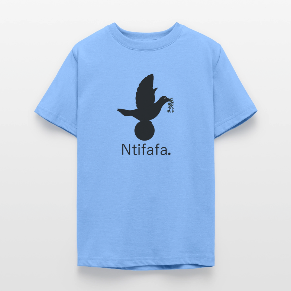 T-shirt Ado Ntifafa noir - Lusoquot - bleu ciel