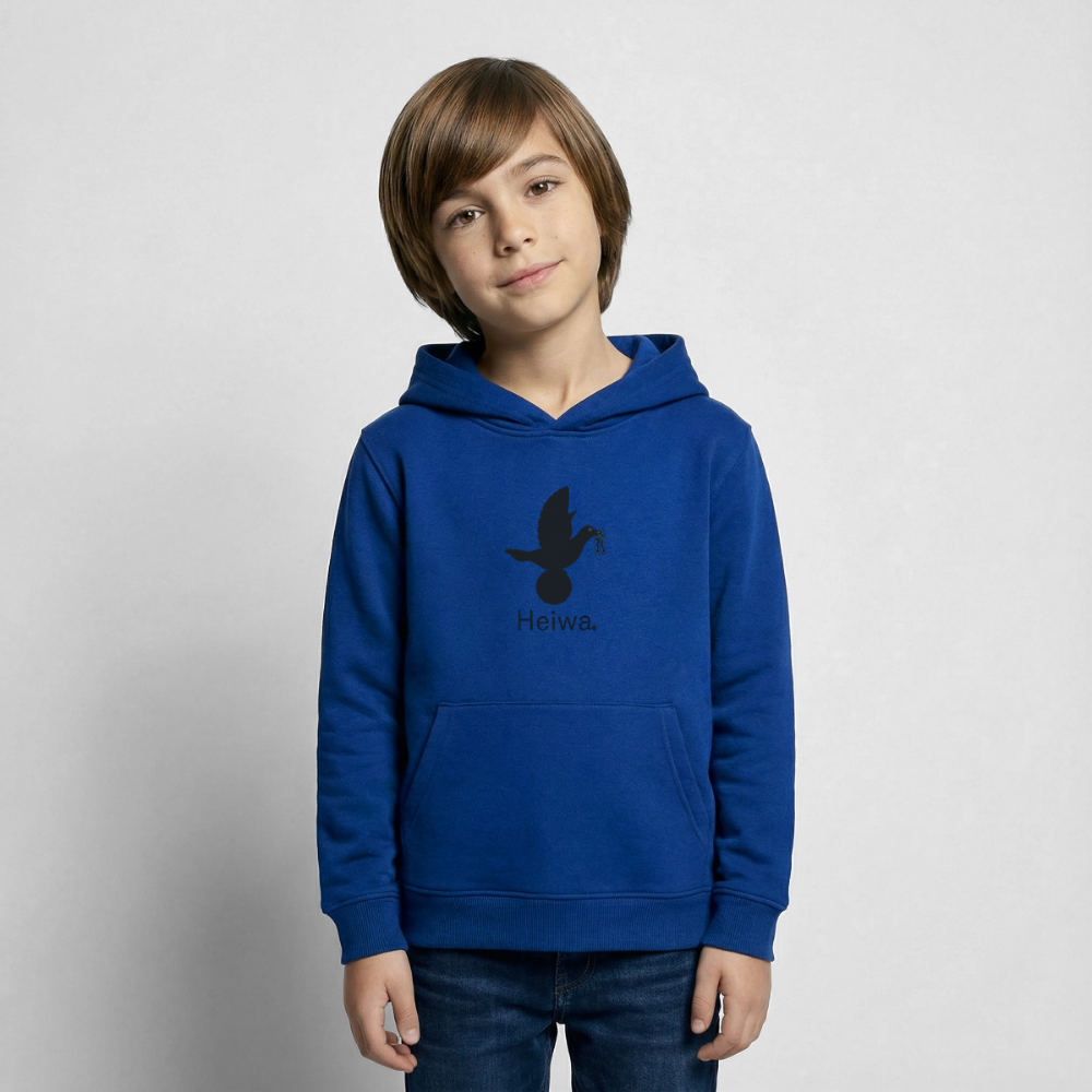 Sweat à capuche Enfant Heiwa noir - Lusoquot - bleu royal