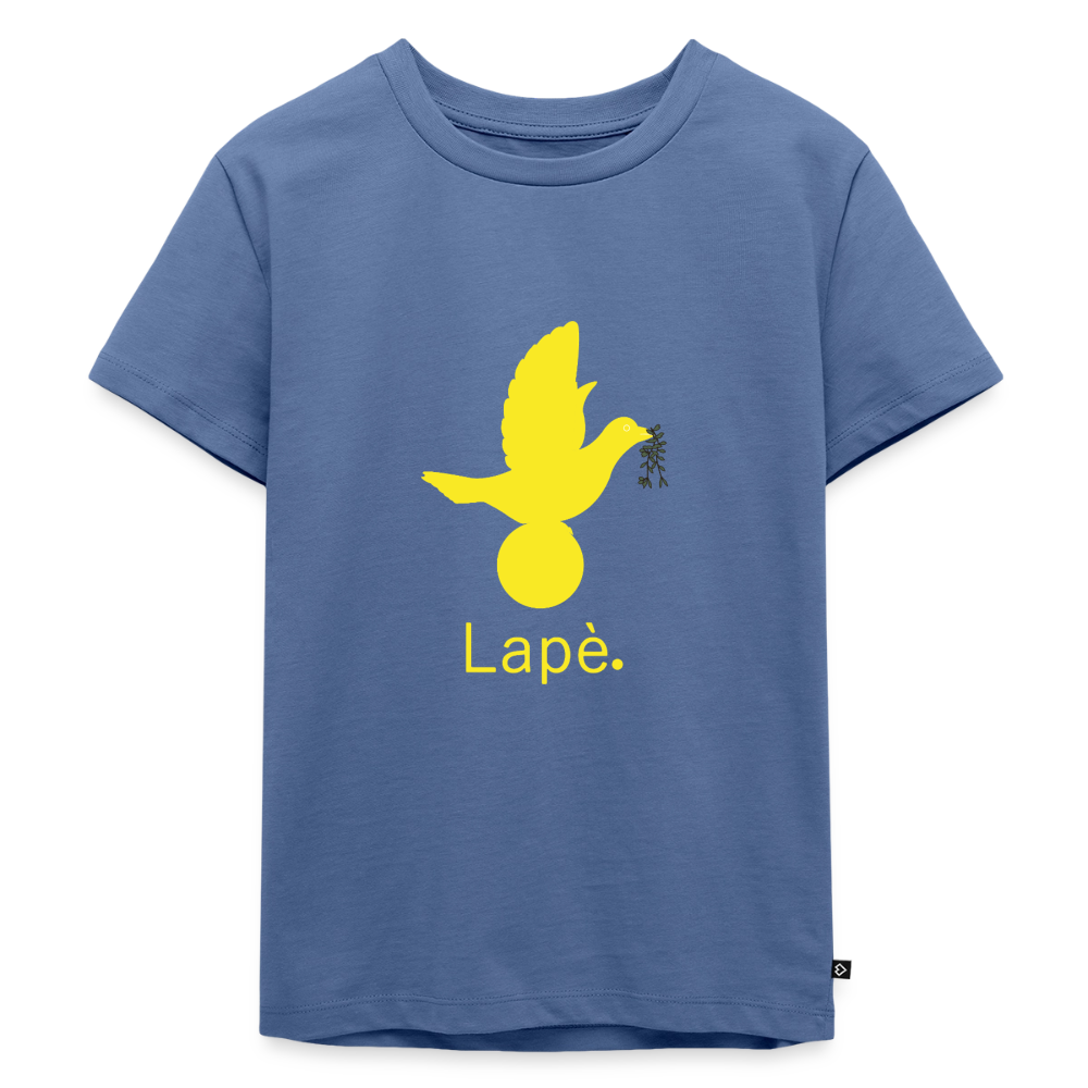 T-shirt Premium Enfant Lapè jaune - Lusoquot - bleu pigeon