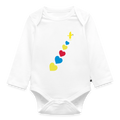 Body Bébé bio manches longues trisomie Paix jaune - Lusoquot - blanc