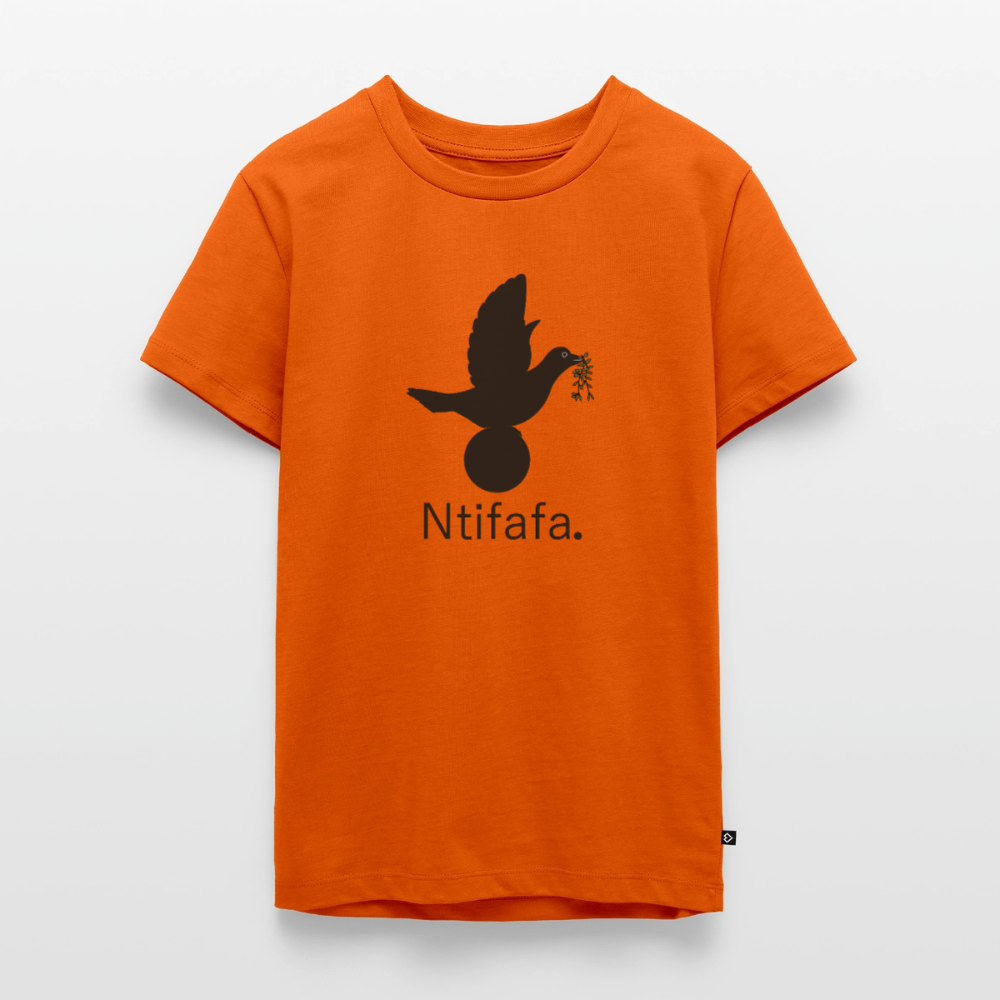 T-shirt Premium Ado Ntifafa noir - Lusoquot - orange 