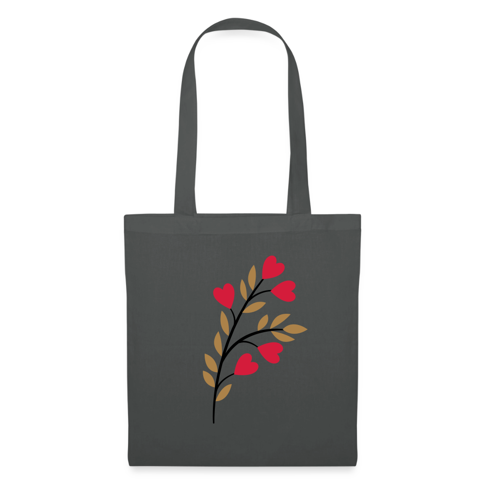 Tote Bag Peace rouge - Lusoquot - gris graphite