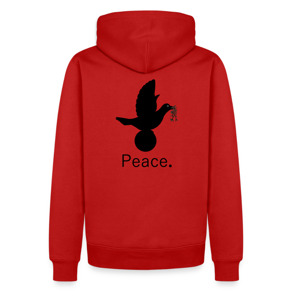 Sweat-shirt à capuche Premium pour hommes Peace and joy Peace noir - Lusoquot - rouge