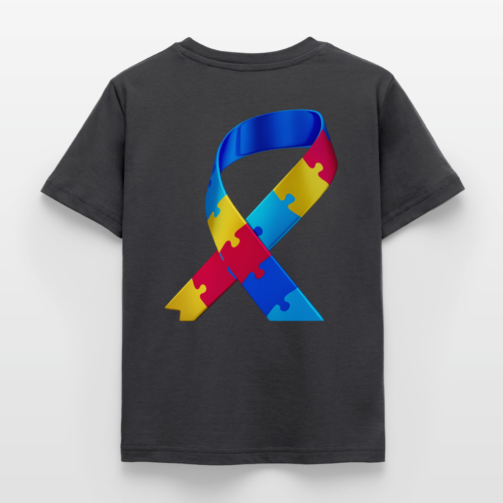 T-shirt Enfant trisomie 21 Paix jaune - Lusoquot - charbon