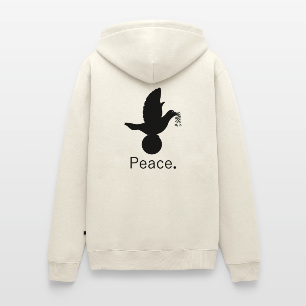 Sweat-shirt à capuche Premium pour hommes Peace and joy Peace noir - Lusoquot - blanc cassé