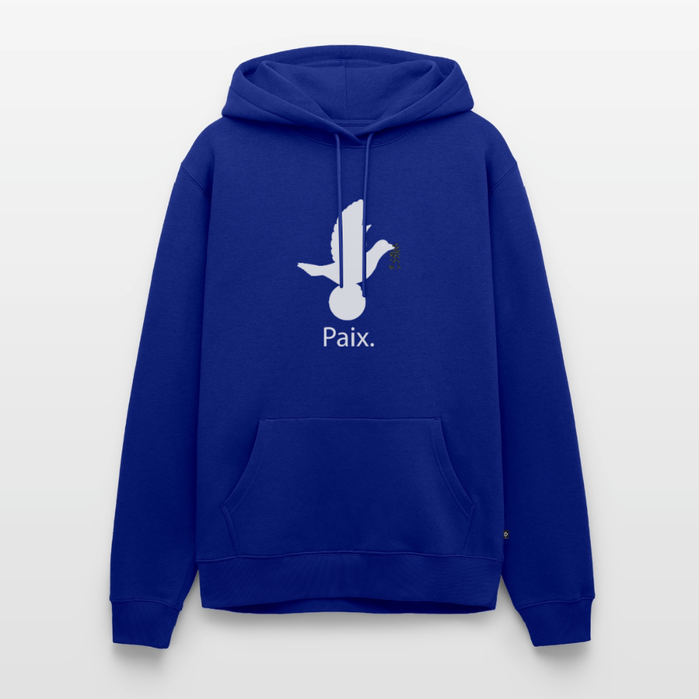 Sweat-shirt à capuche Premium pour hommes Paix blanc - Lusoquot - bleu roi