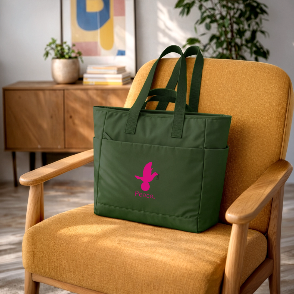Sac matelassé déperlant Peace rose - Lusoquot - vert sapin