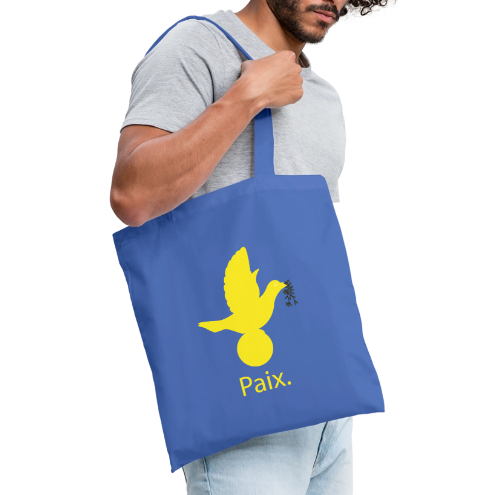 Tote Bag Paix jaune - Lusoquot - bleu pâle