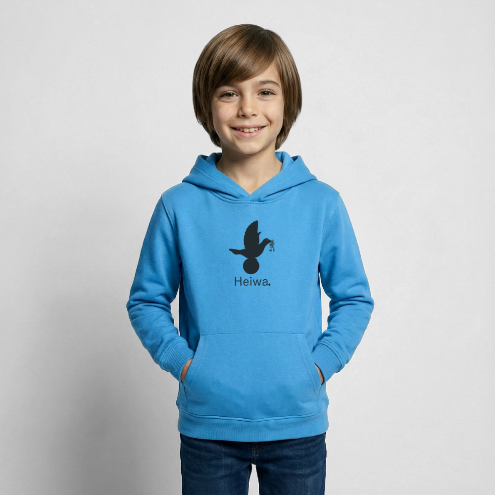 Sweat à capuche Enfant Heiwa noir - Lusoquot - bleu mer