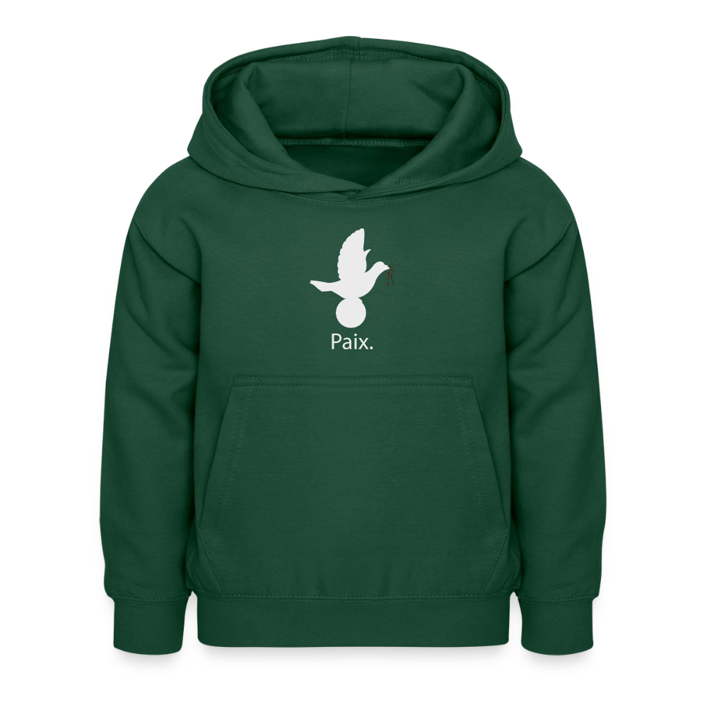 Sweat à capuche Enfant Paix blanc - Lusoquot - vert bouteille