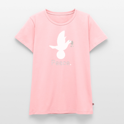 T-shirt Premium Femme Peace blanc - Lusoquot - rose