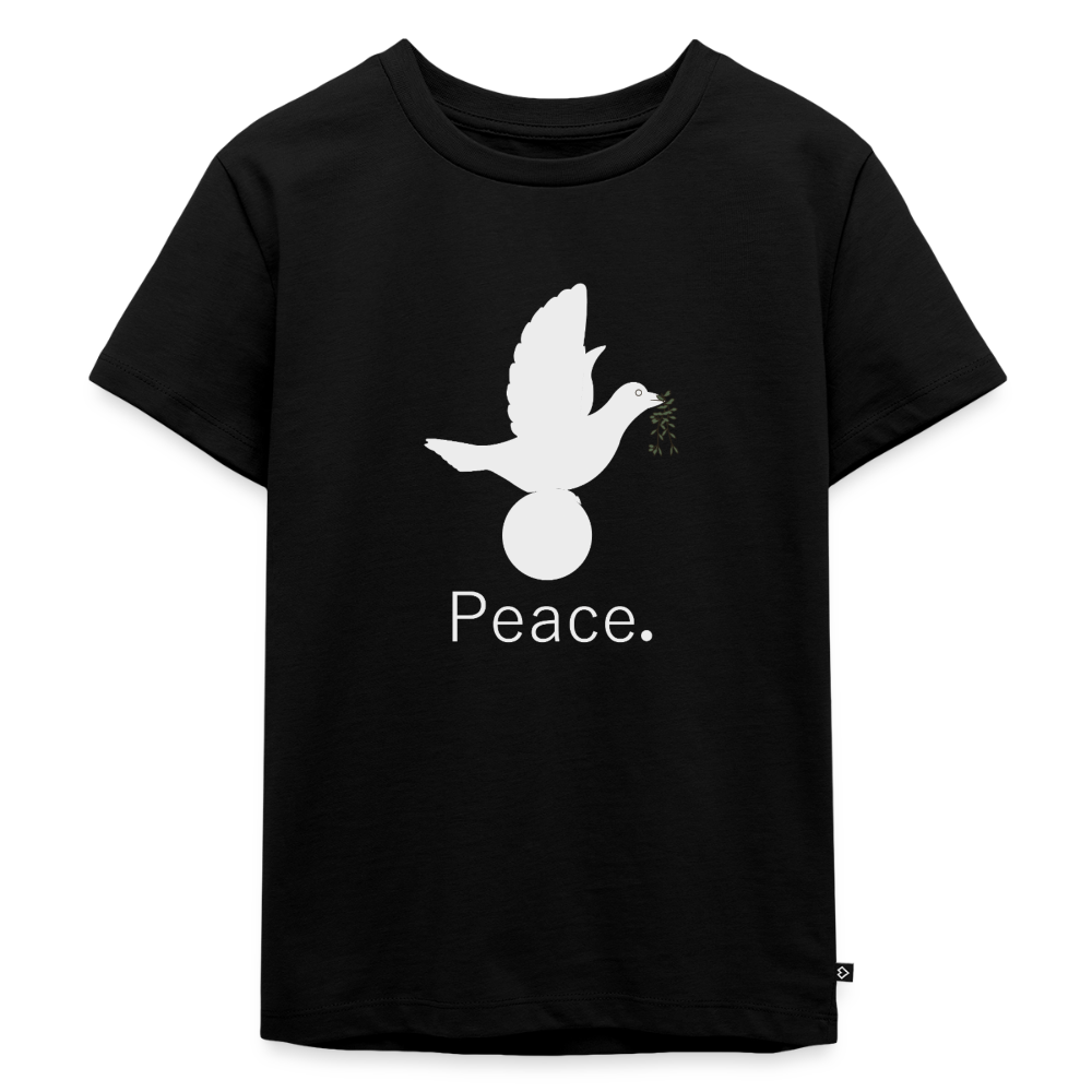 T-shirt Premium Enfant Peace blanc - Lusoquot - noir