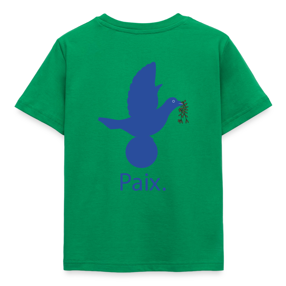 T-shirt Enfant anniversaire 3 ans  Paix bleu - Lusoquot - vert