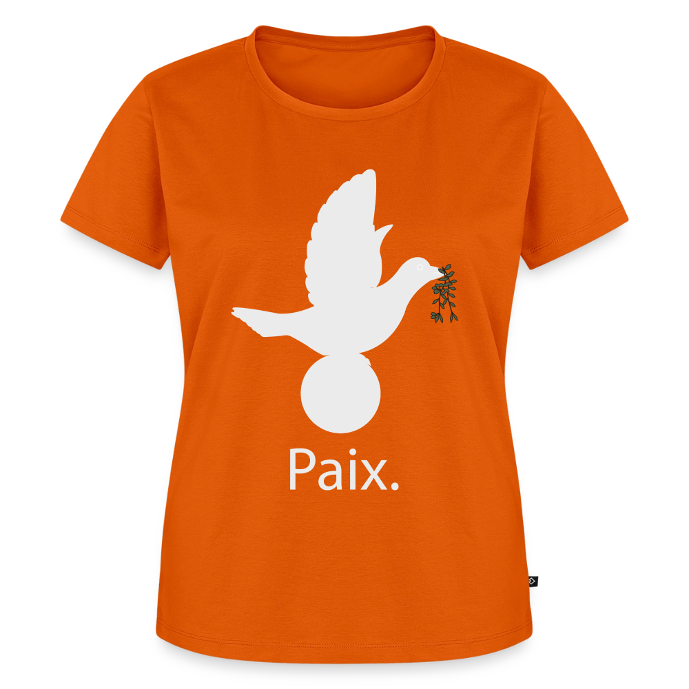 T-shirt Premium Femme Paix blanc - Lusoquot - orange 