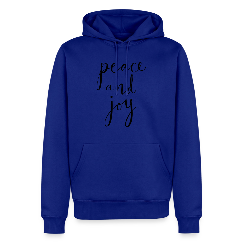 Sweat-shirt à capuche Premium pour hommes Peace and joy Peace noir - Lusoquot - bleu roi