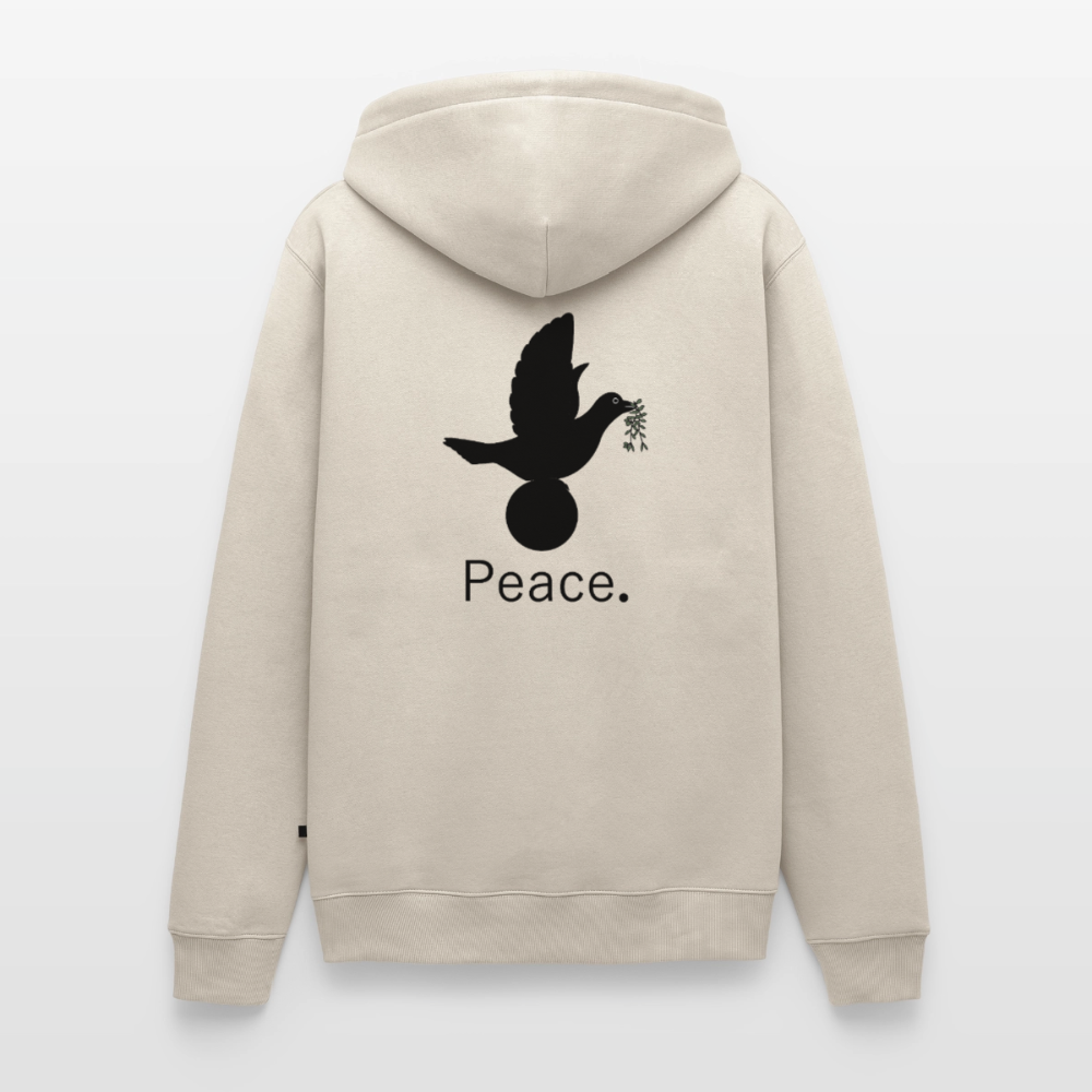 Sweat-shirt à capuche Premium pour hommes Peace and joy Peace noir - Lusoquot - beige