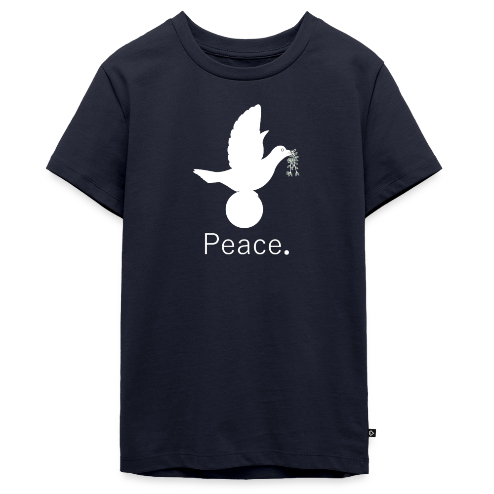 T-shirt Premium Ado Peace blanc Lusoquot - bleu marine