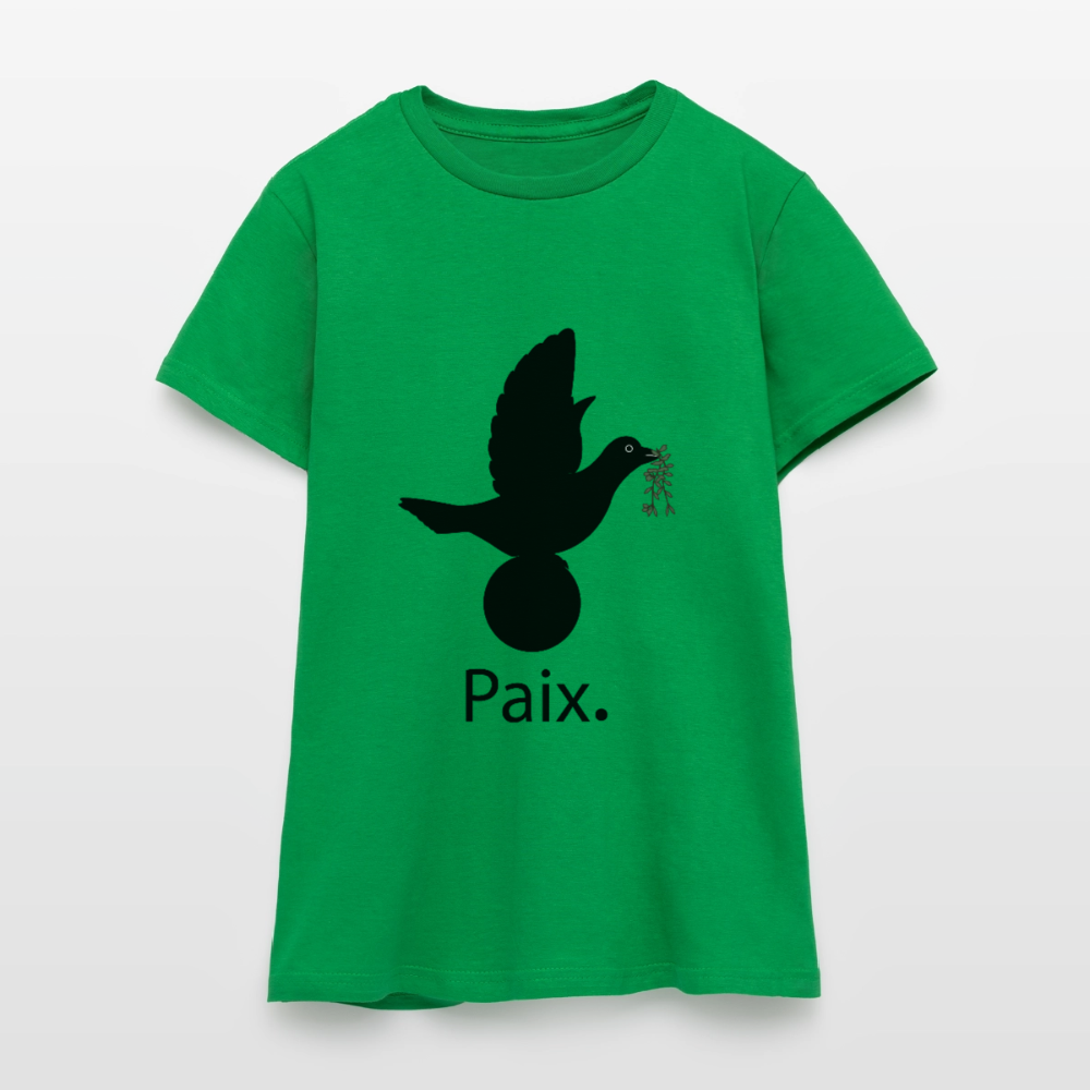 T-shirt Femme Paix noir - Lusoquot - vert