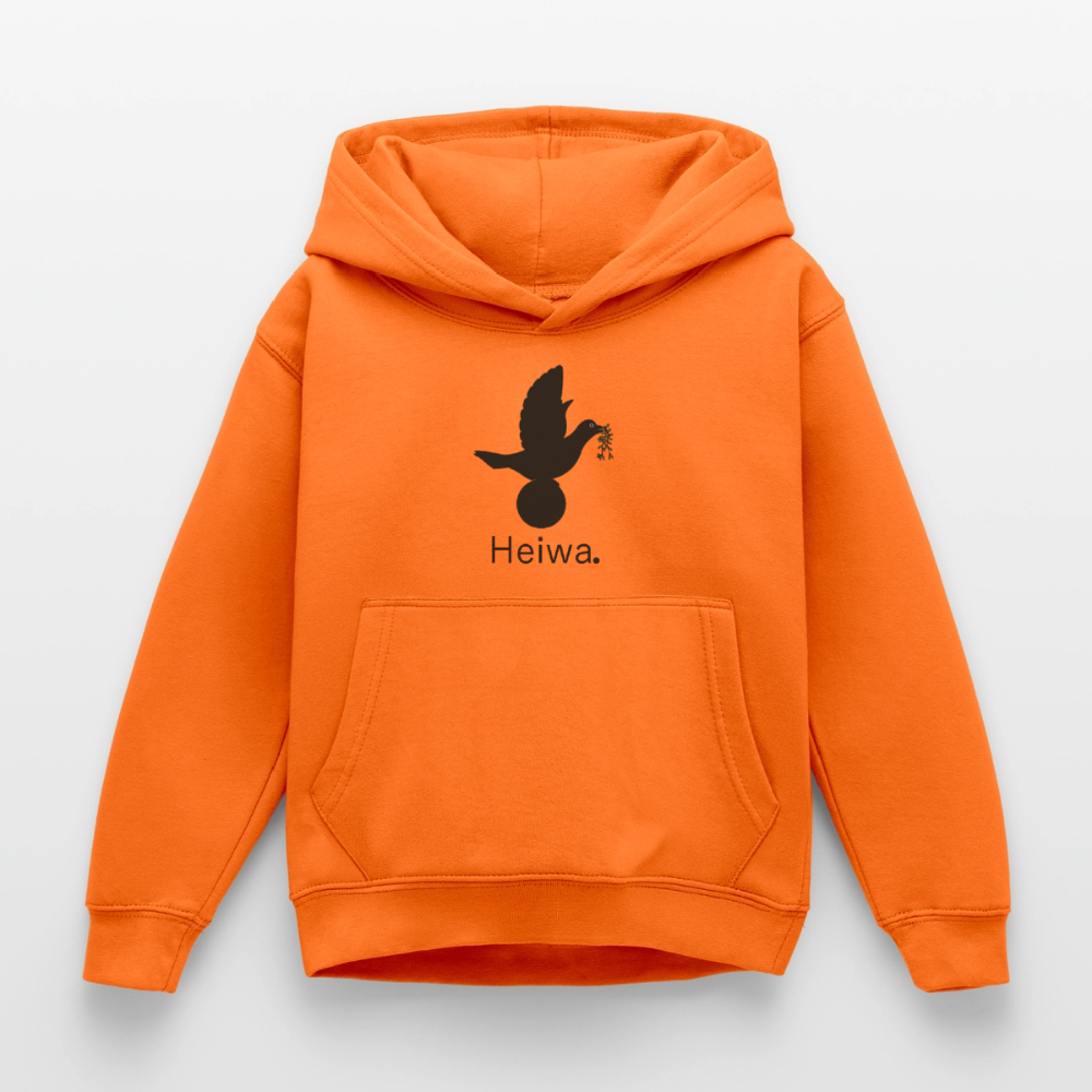 Sweat à capuche Enfant Heiwa noir - Lusoquot - orange