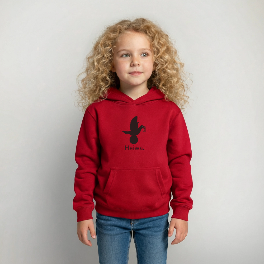 Sweat à capuche Enfant Heiwa noir - Lusoquot - rouge