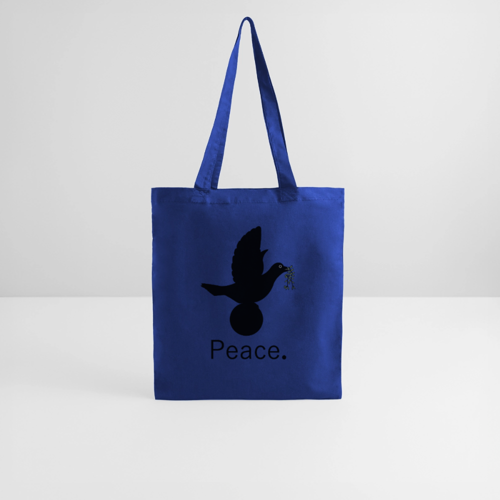 Tote Bag I love you to moon and back Peace noir - Lusoquot - bleu royal