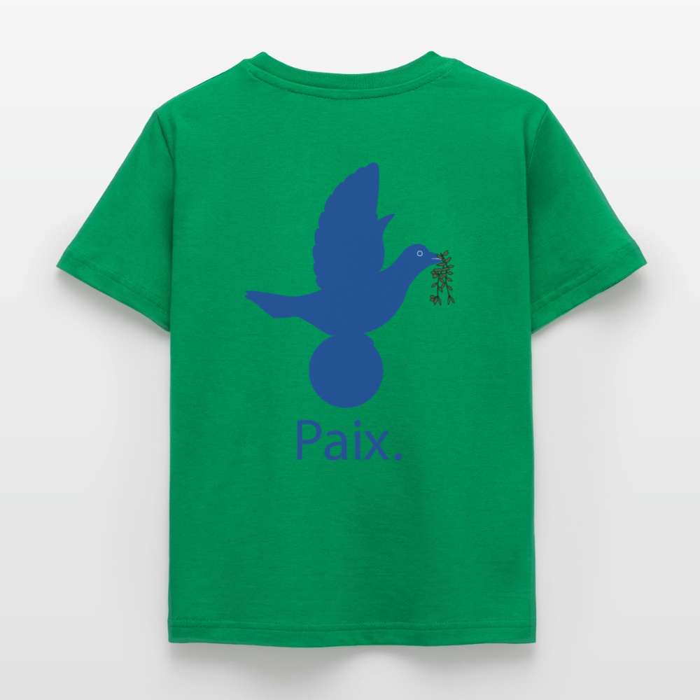 T-shirt Enfant anniversaire 3 ans  Paix bleu - Lusoquot - vert