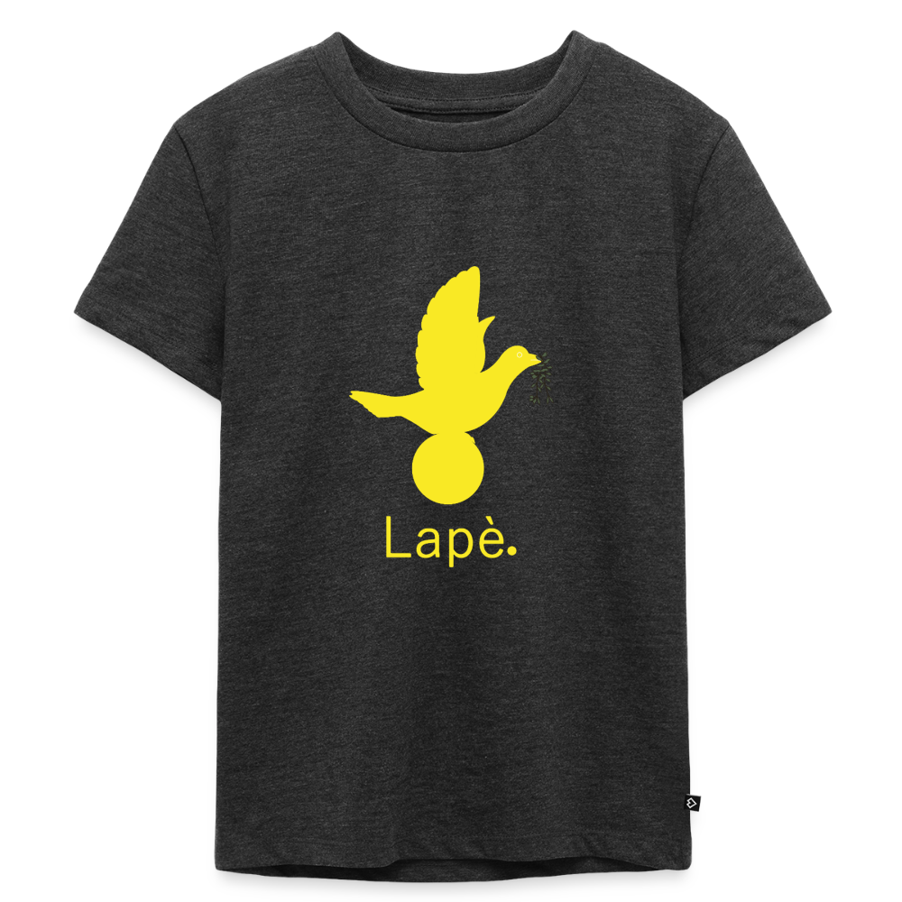 T-shirt Premium Enfant Lapè jaune - Lusoquot - anthracite chiné
