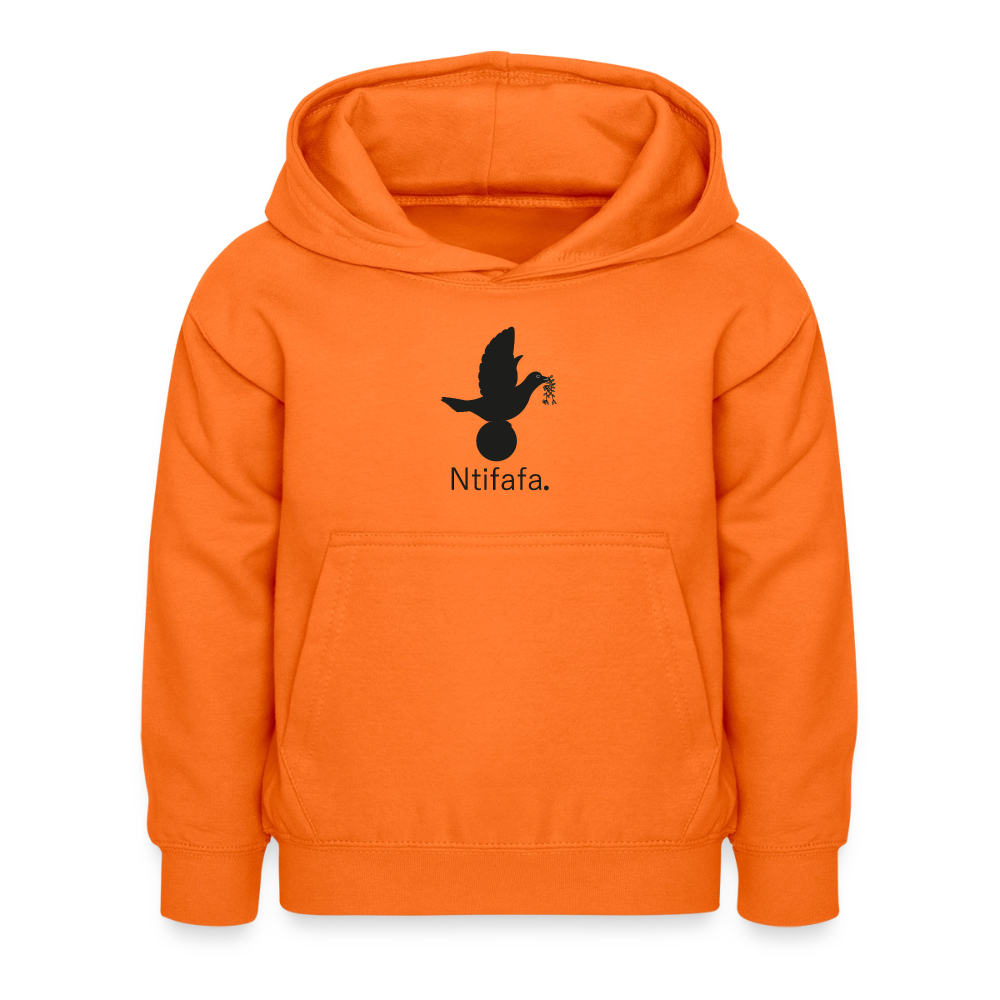 Sweat à capuche Enfant Ntifafa noir - Lusoquot - orange