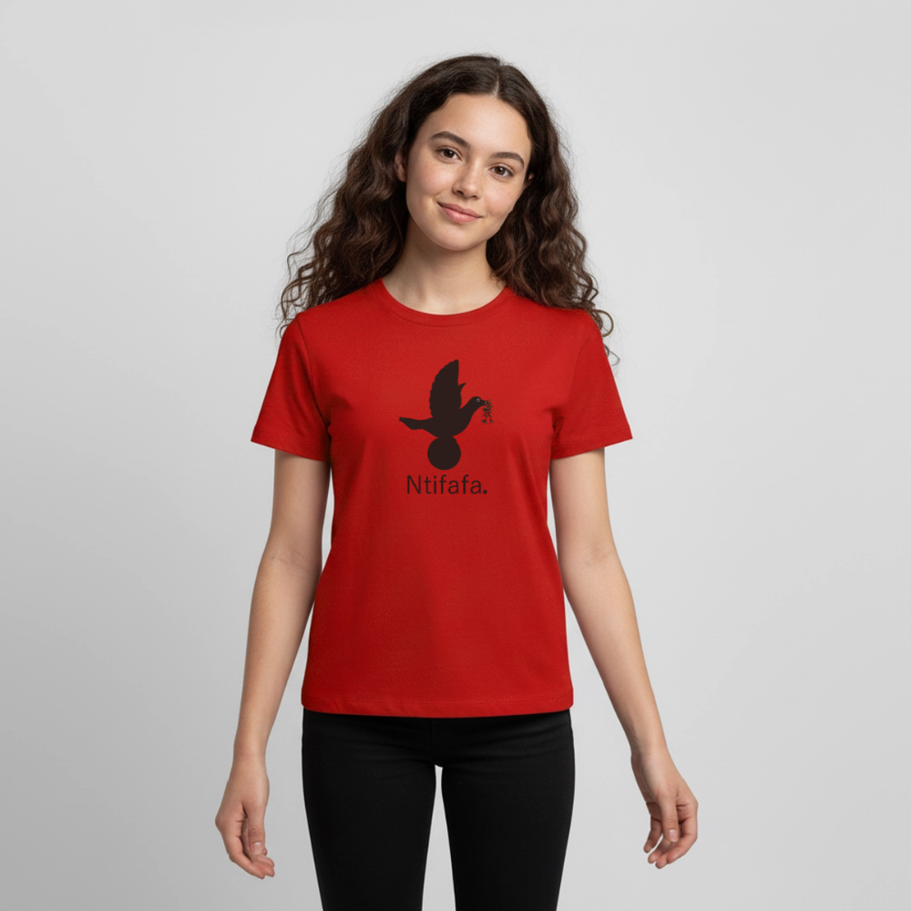 T-shirt Premium Ado Ntifafa noir - Lusoquot - rouge