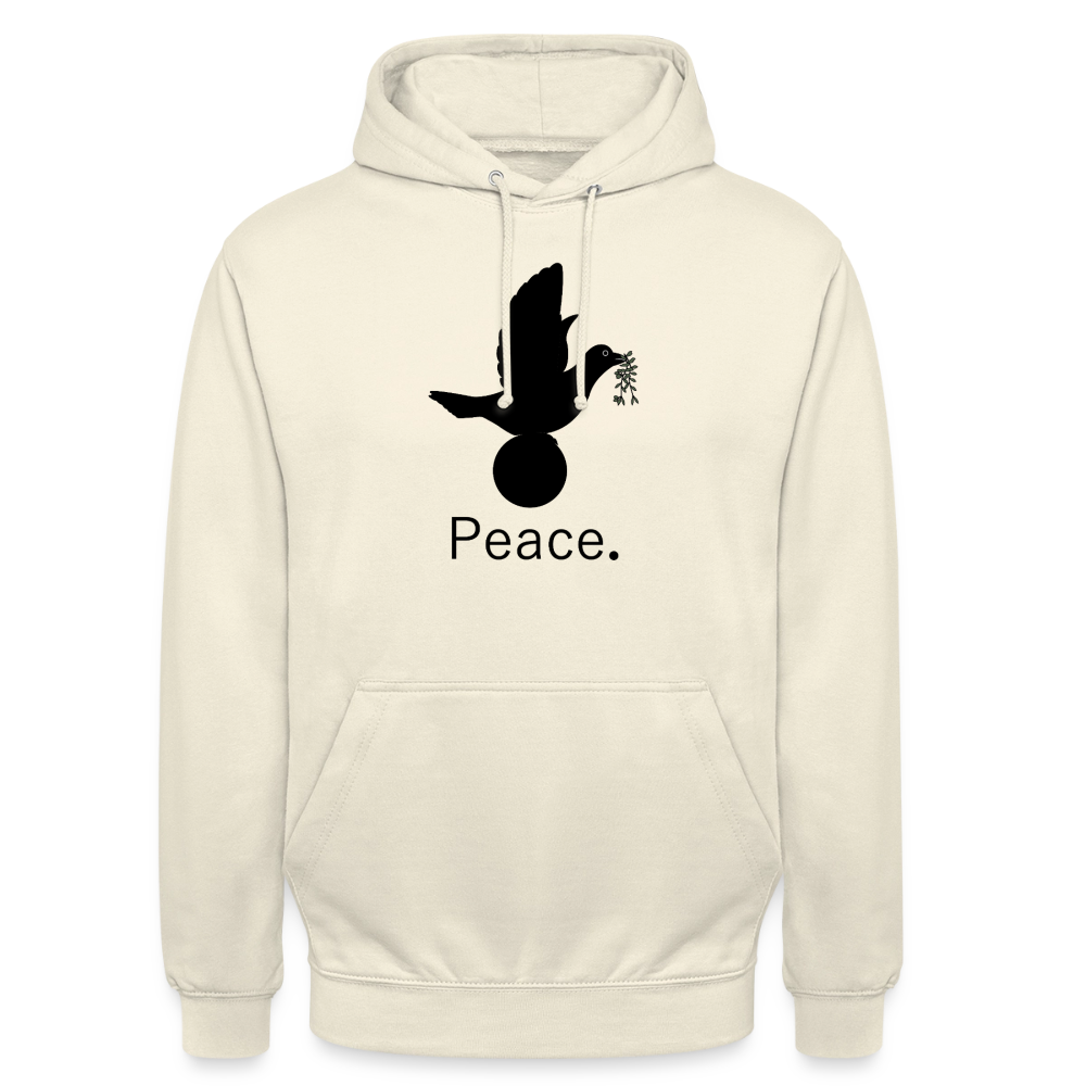Sweat-shirt à capuche unisexe Peace noir Lusoquot - vanille
