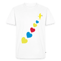 T-shirt Premium Homme trisomie 21  Paix jaune - Lusoquot - blanc