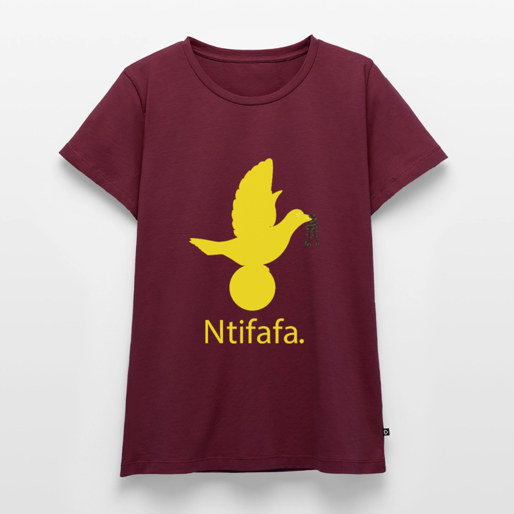 T-shirt Premium Femme Ntifafa jaune - Lusoquot - bourgogne