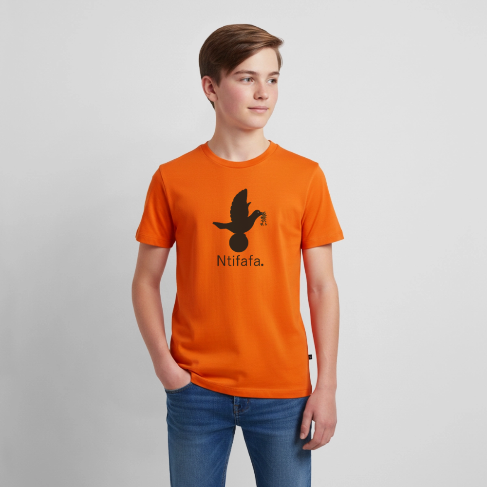 T-shirt Premium Ado Ntifafa noir - Lusoquot - orange 