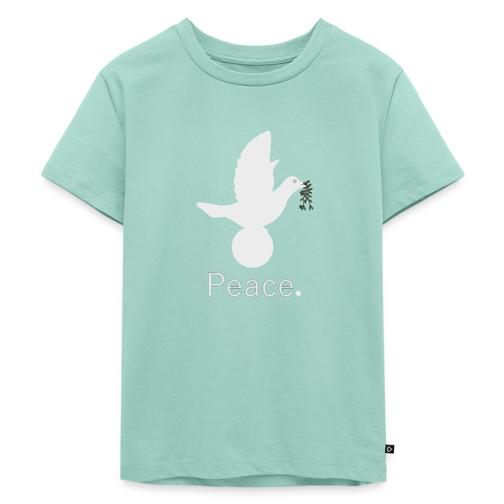 T-shirt Premium Enfant Peace blanc - Lusoquot - menthe 
