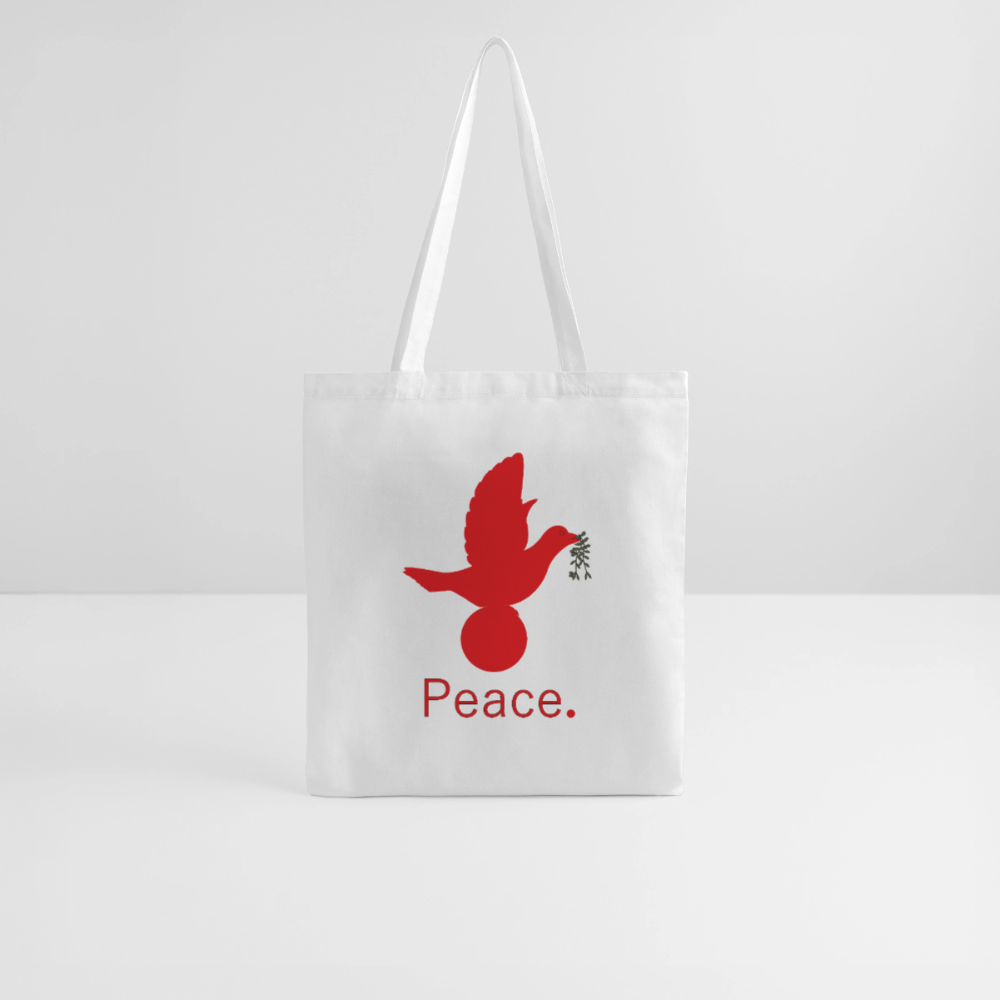 Tote Bag Peace rouge - Lusoquot - blanc