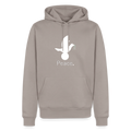 Sweat-shirt à capuche Premium pour hommes peace blanc - Lusoquot - taupe