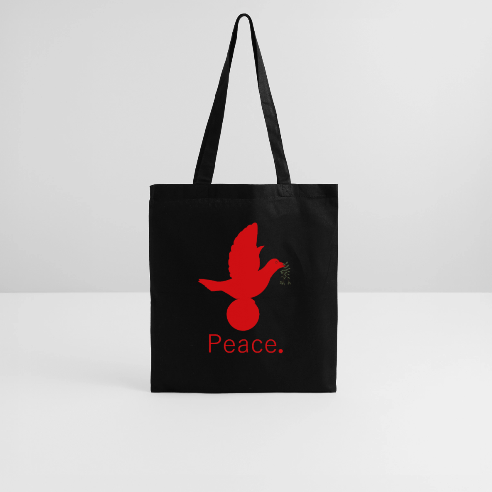 Tote Bag Peace rouge - Lusoquot - noir
