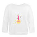 T-shirt manches longues Bébé anniversaire 1an - Lusoquot - blanc