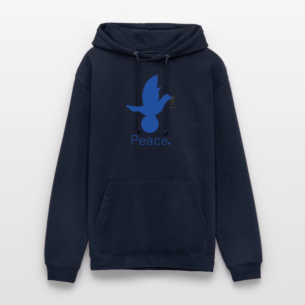 Sweat-shirt à capuche unisexe Peace bleu - marine