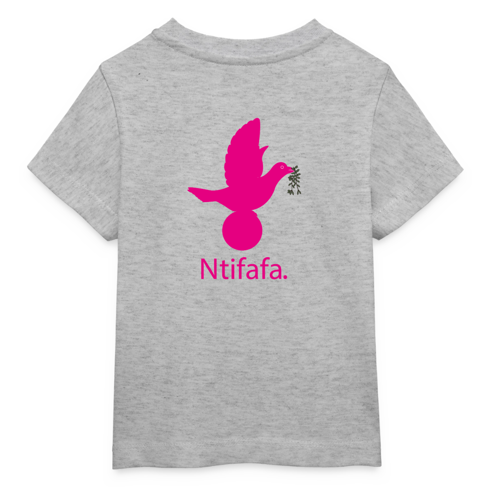 T-shirt bébé bio Stanley/Stella anniaversaire 2 ans Ntifafa rose - Lusoquot - gris chiné