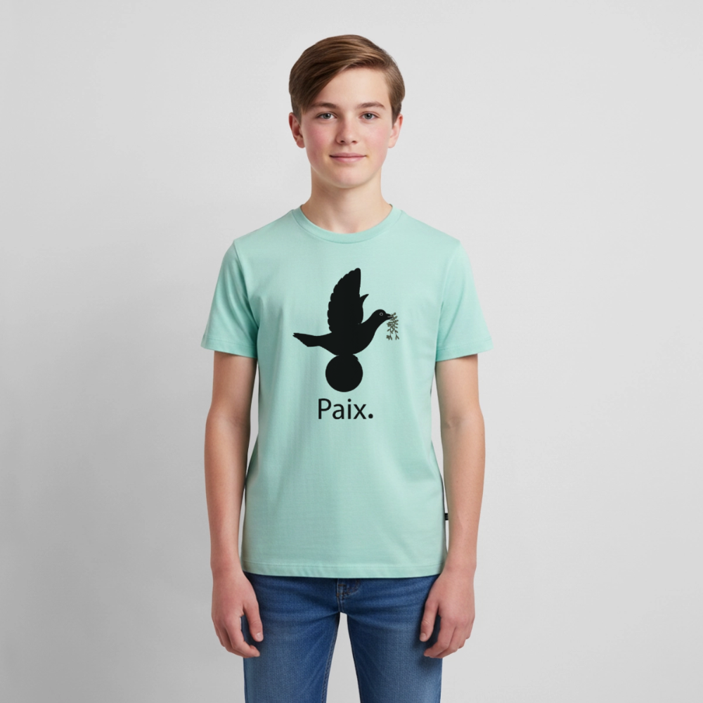 T-shirt Premium Ado Paix noir - Lusoquot - menthe 