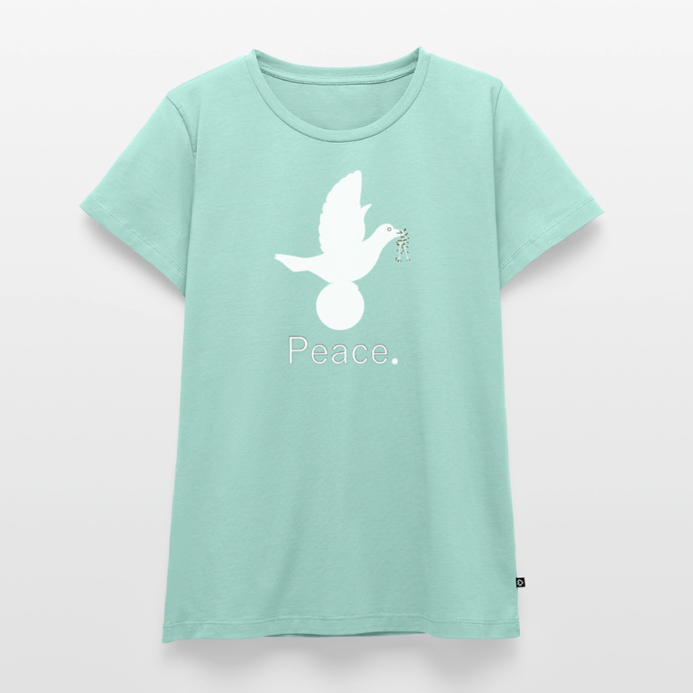 T-shirt Premium Femme Peace blanc - Lusoquot - menthe 