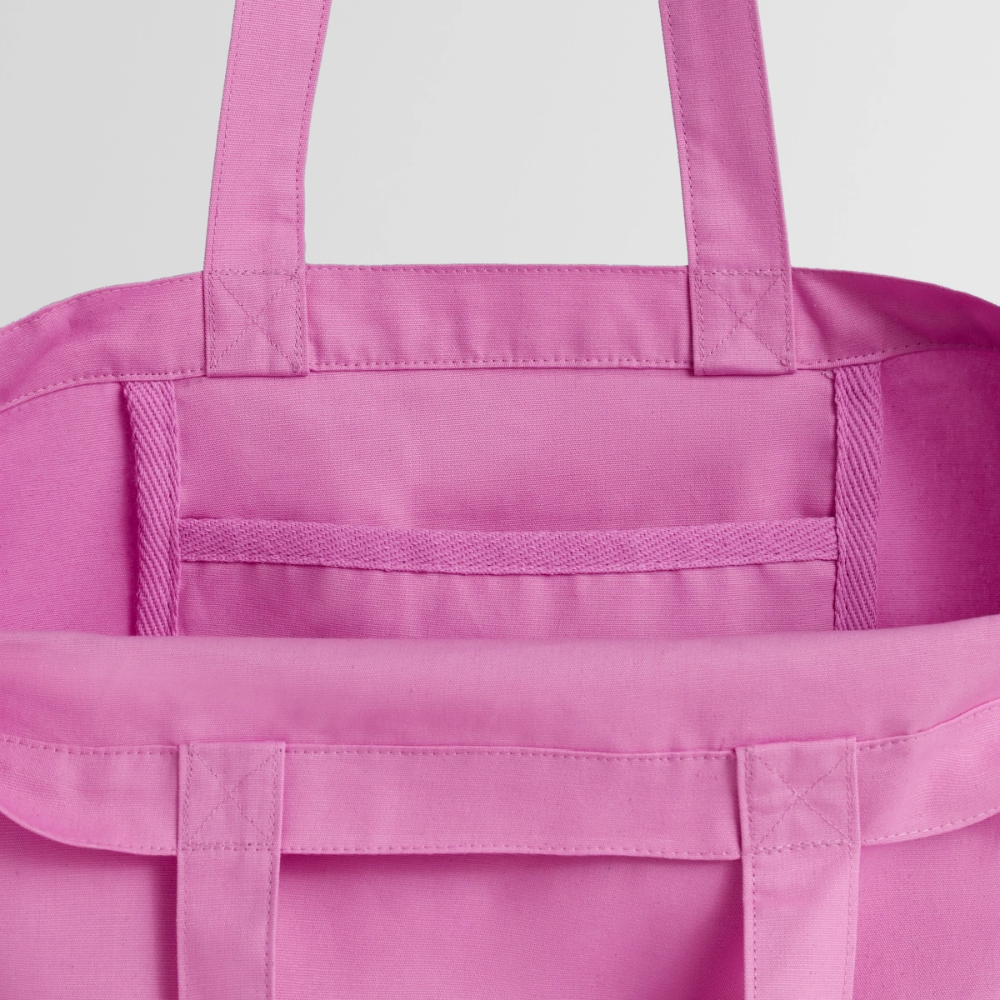 Tote bag Stanley/Stella Midweight recyclé Coeur Peace rose - Lusoquot - rose