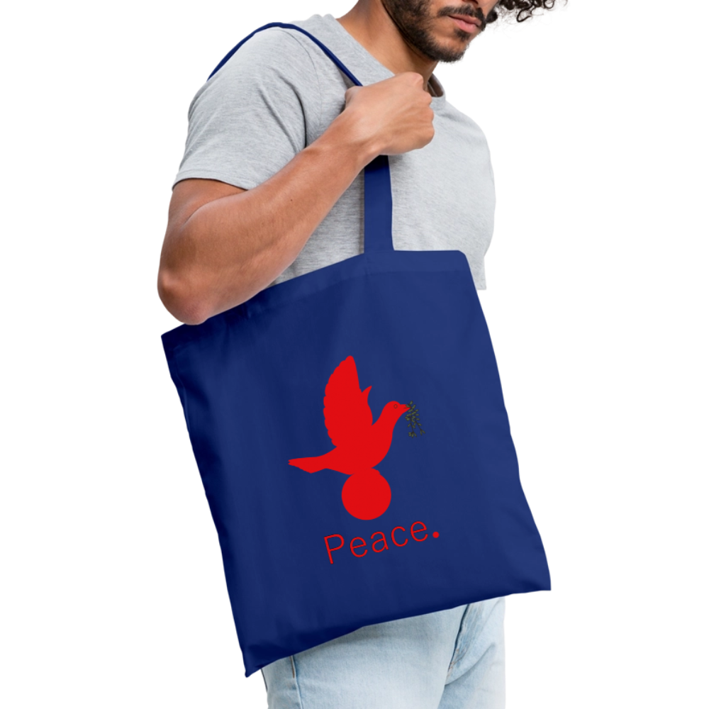 Tote Bag Peace rouge - Lusoquot - bleu royal