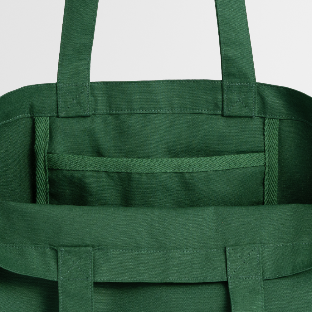 Tote bag Stanley/Stella Midweight recyclé Coeur Peace rose - Lusoquot - vert bouteille