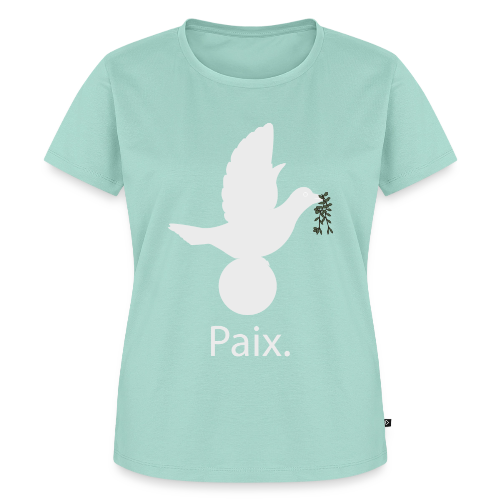 T-shirt Premium Femme Paix blanc - Lusoquot - menthe 