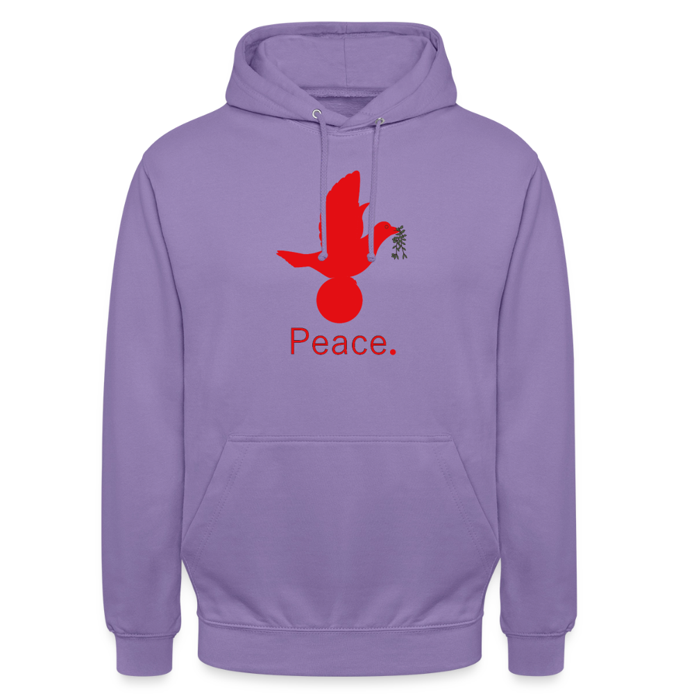Sweat-shirt à capuche unisexe Peace rouge Lusoquot - lavande